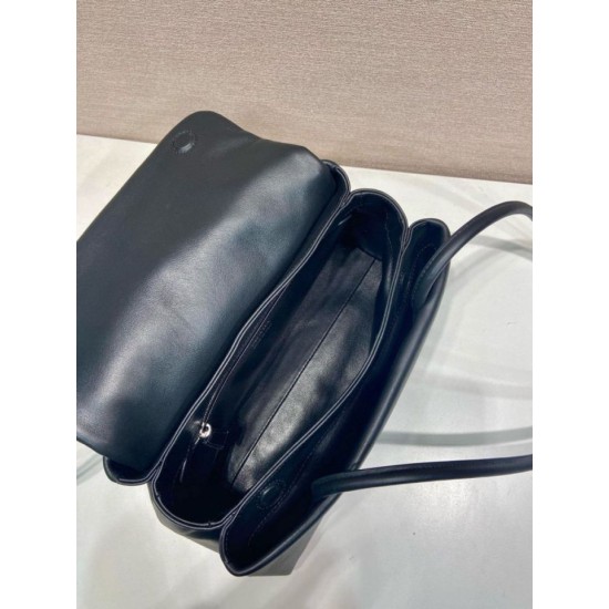 AAAAA Fake Prada Passage Medium Flap Bag Re-Nylon 1BA495 Black Dupe Best Replica Prada Passage Medium Flap Bag Re-Nylon 1BA495 Black Knockoff