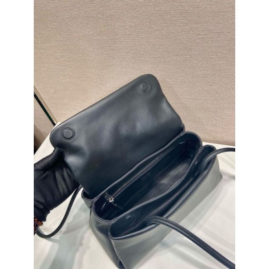 AAAAA Fake Prada Passage Medium Flap Bag Re-Nylon 1BA495 Black Dupe Best Replica Prada Passage Medium Flap Bag Re-Nylon 1BA495 Black Knockoff