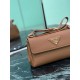 Best Replica Prada Flap Shoulder Bag 1BN022 Brown Knockoff