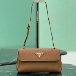 Best Replica Prada Flap Shoulder Bag 1BN022 Brown Knockoff
