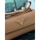 Best Replica Prada Flap Shoulder Bag 1BN022 Brown Knockoff