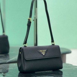 AAAAA Fake Crossbody Bag Prada Flap Bag 1BN022 Black Dupe Best Replica Crossbody Bag Prada Flap Bag 1BN022 Black Knockoff