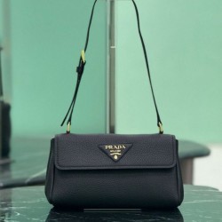 Best Replica Crossbody Bag Prada Flap Bag 1BN022 Black Knockoff