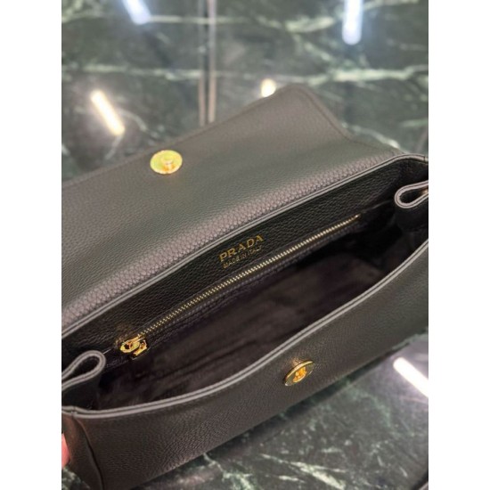 Best Replica Crossbody Bag Prada Flap Bag 1BN022 Black Knockoff