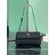 Best Replica Crossbody Bag Prada Flap Bag 1BN022 Black Knockoff