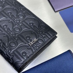 AAAAA Fake Dior Vertical Bifold Wallet Black Dupe Best Replica Dior Vertical Bifold Wallet Black Knockoff