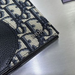 Best Replica Dior Saddle Wallet Oblique Jacquard Black Knockoff