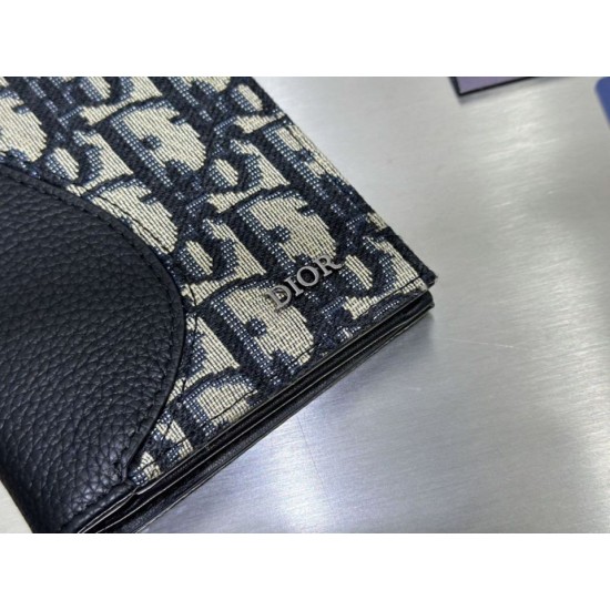 Best Replica Dior Saddle Wallet Oblique Jacquard Black Knockoff