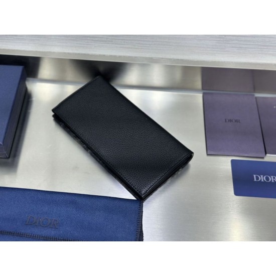 Best Replica Dior Saddle Wallet Oblique Jacquard Black Knockoff