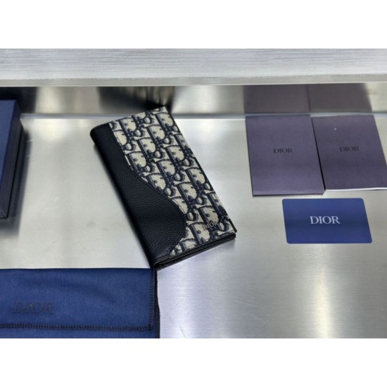 Best Replica Dior Saddle Wallet Oblique Jacquard Black Knockoff