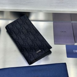 Best Replica Dior Oblique Jacquard Wallet Beige/Black Knockoff