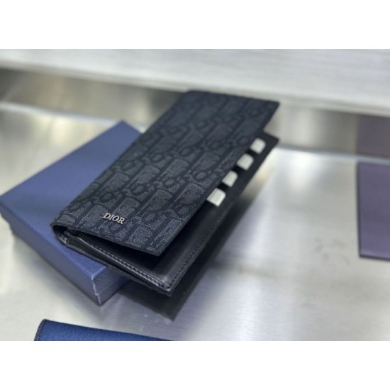 Best Replica Dior Oblique Jacquard Wallet Beige/Black Knockoff