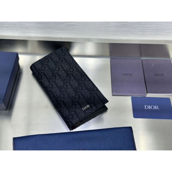 Best Replica Dior Oblique Jacquard Wallet Beige/Black Knockoff