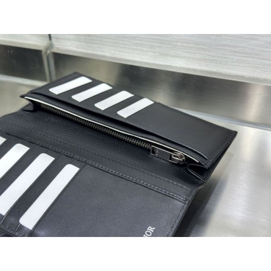 Best Replica Dior Oblique Jacquard Wallet Beige/Black Knockoff
