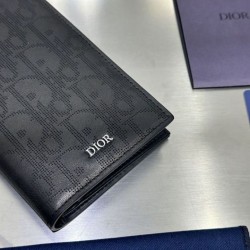 AAAAA Fake Dior Oblique Jacquard Wallet Black Dupe Best Replica Dior Oblique Jacquard Wallet Black Knockoff