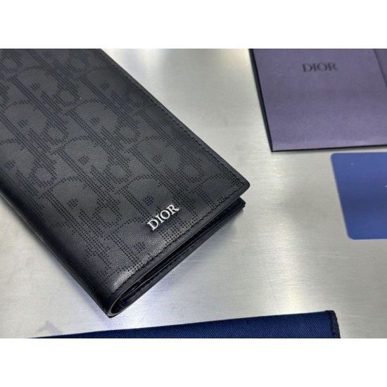 Best Replica Dior Oblique Jacquard Wallet Black Knockoff