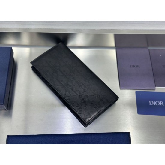 Best Replica Dior Oblique Jacquard Wallet Black Knockoff