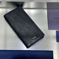Best Replica Dior Oblique Jacquard Wallet Black Knockoff