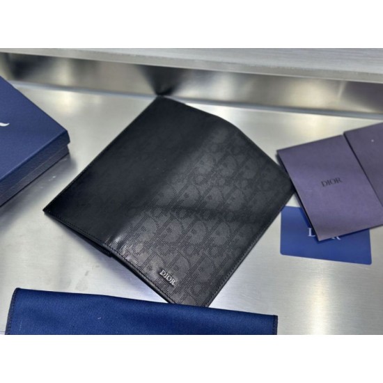 Best Replica Dior Oblique Jacquard Wallet Black Knockoff
