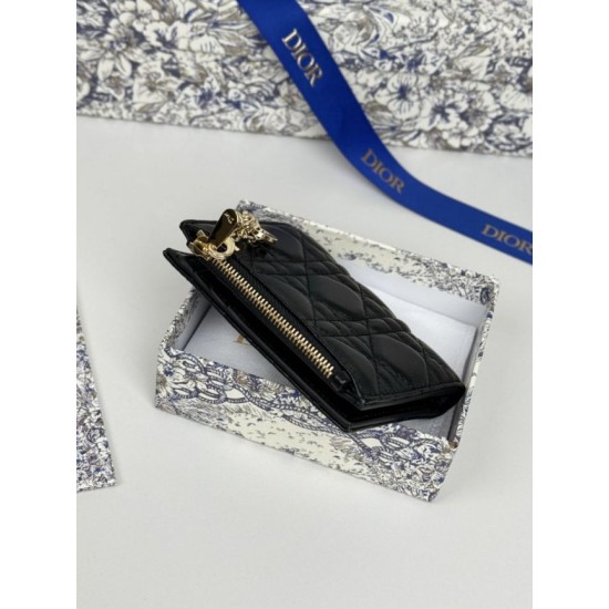 Best Replica Lady Dior Card Holder with Flap and Iconic Cannage Stitching Red Knockoff