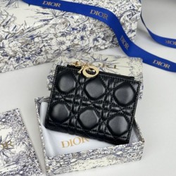 Best Replica Lady Dior Card Holder with Flap and Iconic Cannage Stitching Red Knockoff