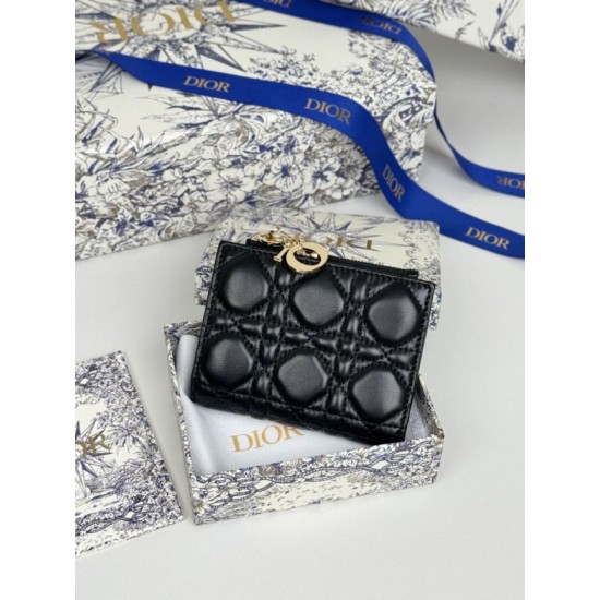 Best Replica Lady Dior Card Holder with Flap and Iconic Cannage Stitching Red Knockoff