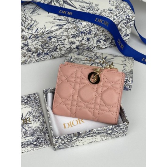 Best Replica Lady Dior Card Holder with Flap and Iconic Cannage Stitching Black Knockoff