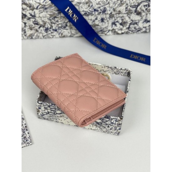 Best Replica Lady Dior Card Holder with Flap and Iconic Cannage Stitching Black Knockoff