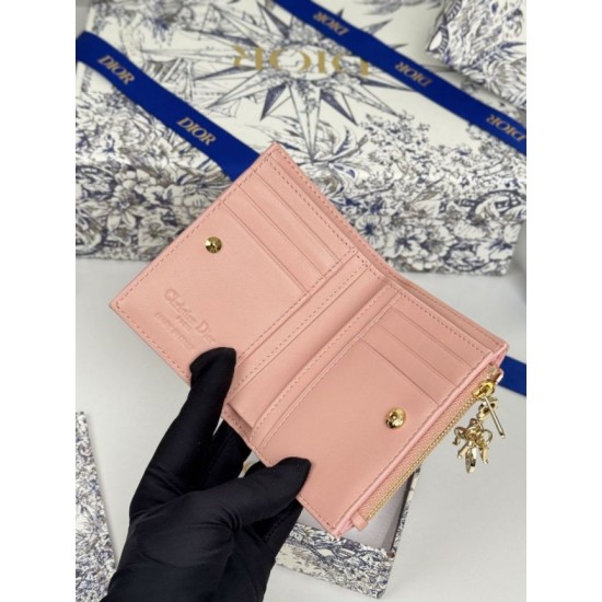 Best Replica Lady Dior Card Holder with Flap and Iconic Cannage Stitching Black Knockoff