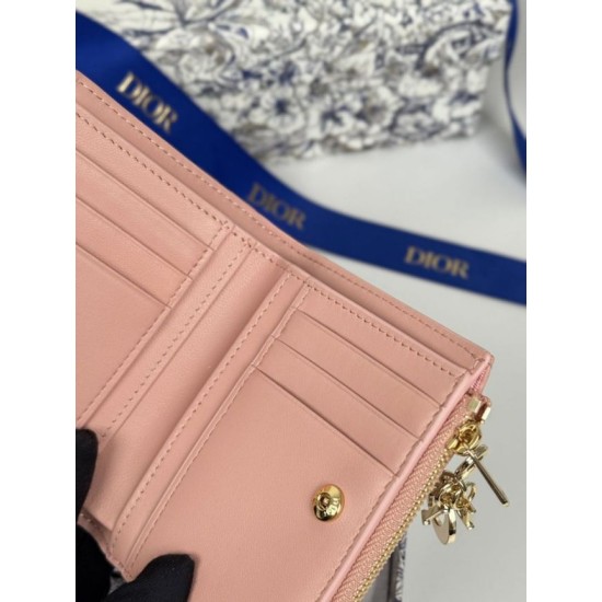 Best Replica Lady Dior Card Holder with Flap and Iconic Cannage Stitching Black Knockoff