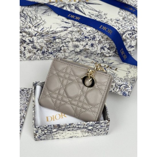 Best Replica Dior Caro Dahlia Wallet Soft Cannage Calfskin Pink Knockoff