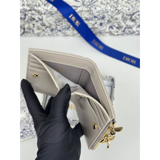 Best Replica Dior Caro Dahlia Wallet Soft Cannage Calfskin Pink Knockoff
