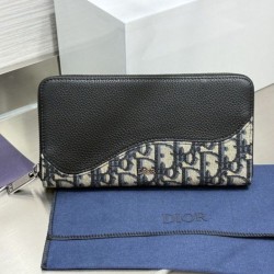 Best Replica Dior Gravity Zip-Around Wallet Black Knockoff