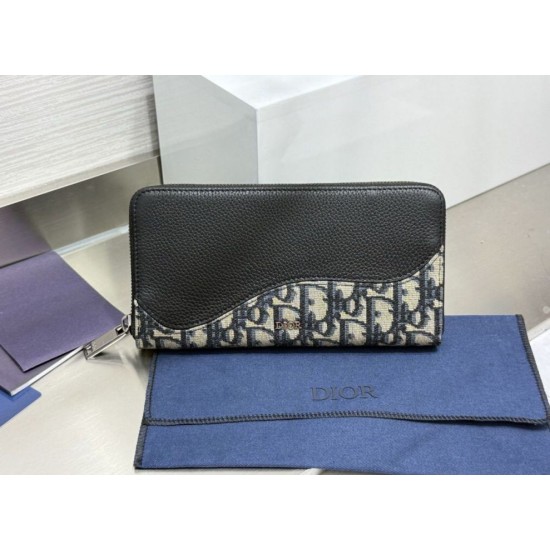 Best Replica Dior Gravity Zip-Around Wallet Black Knockoff