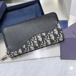 Best Replica Dior Gravity Zip-Around Wallet Black Knockoff
