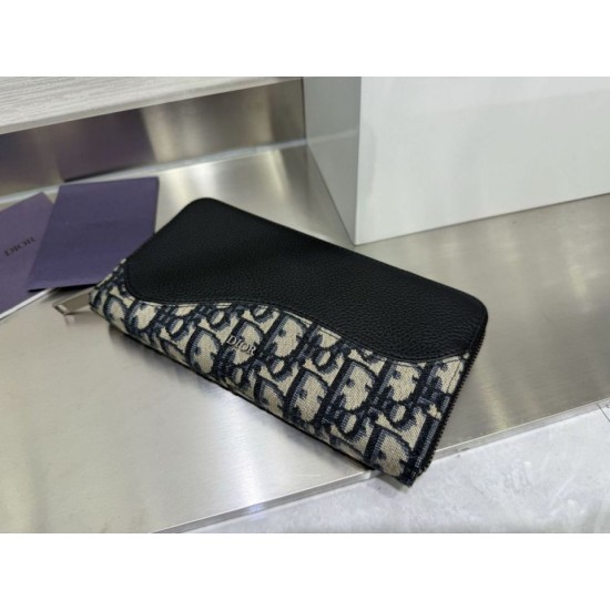 Best Replica Dior Gravity Zip-Around Wallet Black Knockoff