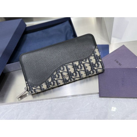 Best Replica Dior Gravity Zip-Around Wallet Black Knockoff