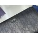 Best Replica Dior Saddle Oblique Jacquard Long Zip Wallet Black Grained Calfskin Knockoff