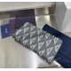 Best Replica Dior Saddle Oblique Jacquard Long Zip Wallet Black Knockoff