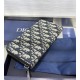 Best Replica Dior Saddle Oblique Jacquard Long Zip Wallet Black Knockoff