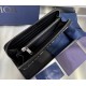 Best Replica Dior Saddle Oblique Jacquard Long Zip Wallet Black Knockoff