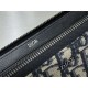 Best Replica Dior Saddle Oblique Jacquard Long Zip Wallet Black Knockoff