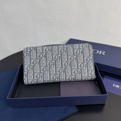 AAAAA Fake Dior Saddle Oblique Jacquard Long Zip Wallet Beige/Black Dupe Best Replica Dior Saddle Oblique Jacquard Long Zip Wallet Beige/Black Knockoff