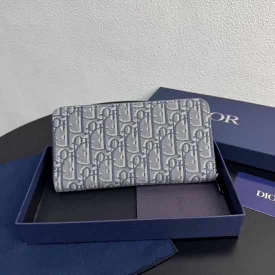 AAAAA Fake Dior Saddle Oblique Jacquard Long Zip Wallet Beige/Black Dupe Best Replica Dior Saddle Oblique Jacquard Long Zip Wallet Beige/Black Knockoff