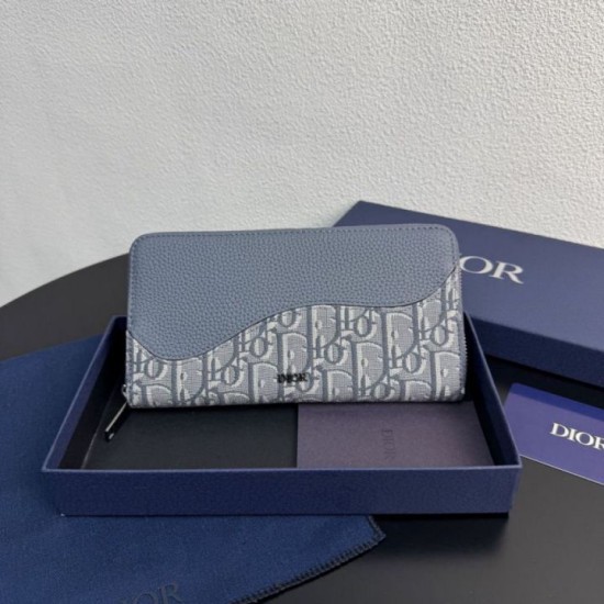 AAAAA Fake Dior Saddle Oblique Jacquard Long Zip Wallet Beige/Black Dupe Best Replica Dior Saddle Oblique Jacquard Long Zip Wallet Beige/Black Knockoff
