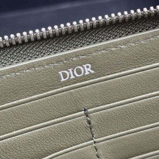Best Replica Dior Saddle Oblique Jacquard Long Zip Around Wallet Knockoff