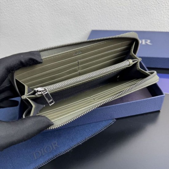 Best Replica Dior Saddle Oblique Jacquard Long Zip Around Wallet Knockoff