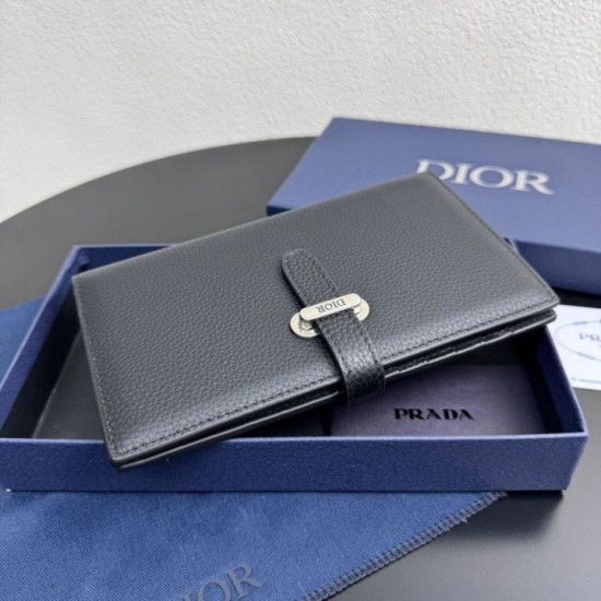Best Replica Dior Normandie Bifold Long Wallet Black Knockoff