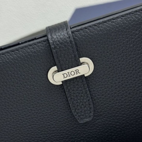 Best Replica Dior Normandie Bifold Long Wallet Black Knockoff