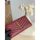 Best Replica YSL Saint Laurent Monogram Continental Zip Around Wallet Maroon Knockoff